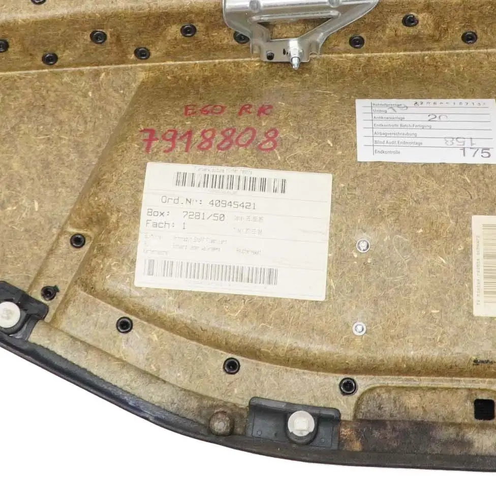  Tarjeta De PuertaBMW E60 Trasera Derecha Forro Panel Tela Cuero Antracita - SKU 7918808 - Número de pieza 7918808