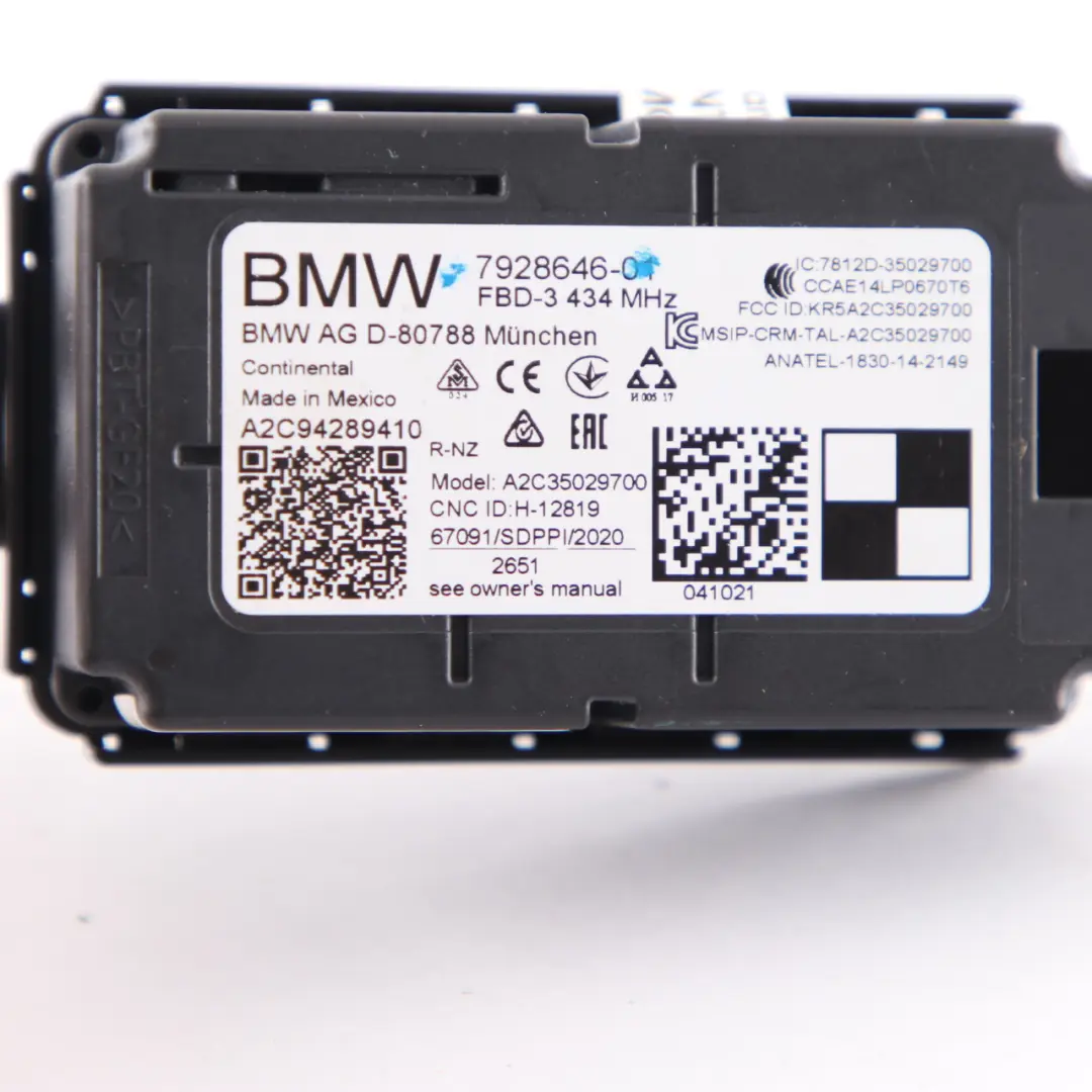 BMW F34 GT Mini F55 F56 F60 Télécommande Radio Récepteur 434 MHZ - SKU 7928646 - Numéro de pièce 7928646