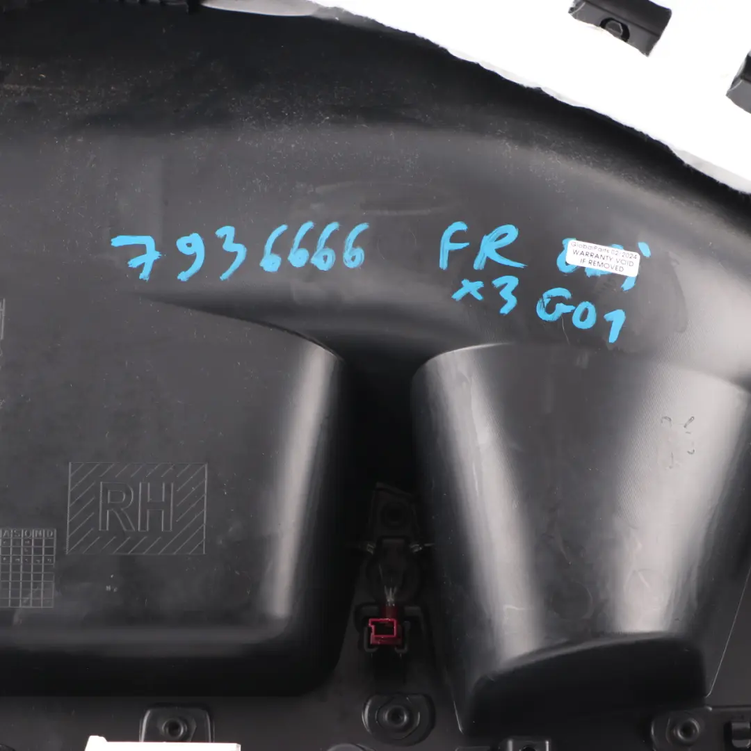 Door Card BMW X3 G01 Front Right O/S Trim Lining Cover Leather Vernasca Black to with Part number 7936666 Door Card BMW X3 G01 Front Right O/S Trim Lining Cover Leather Vernasca Black - SKU 7936666 - Part number 7936666