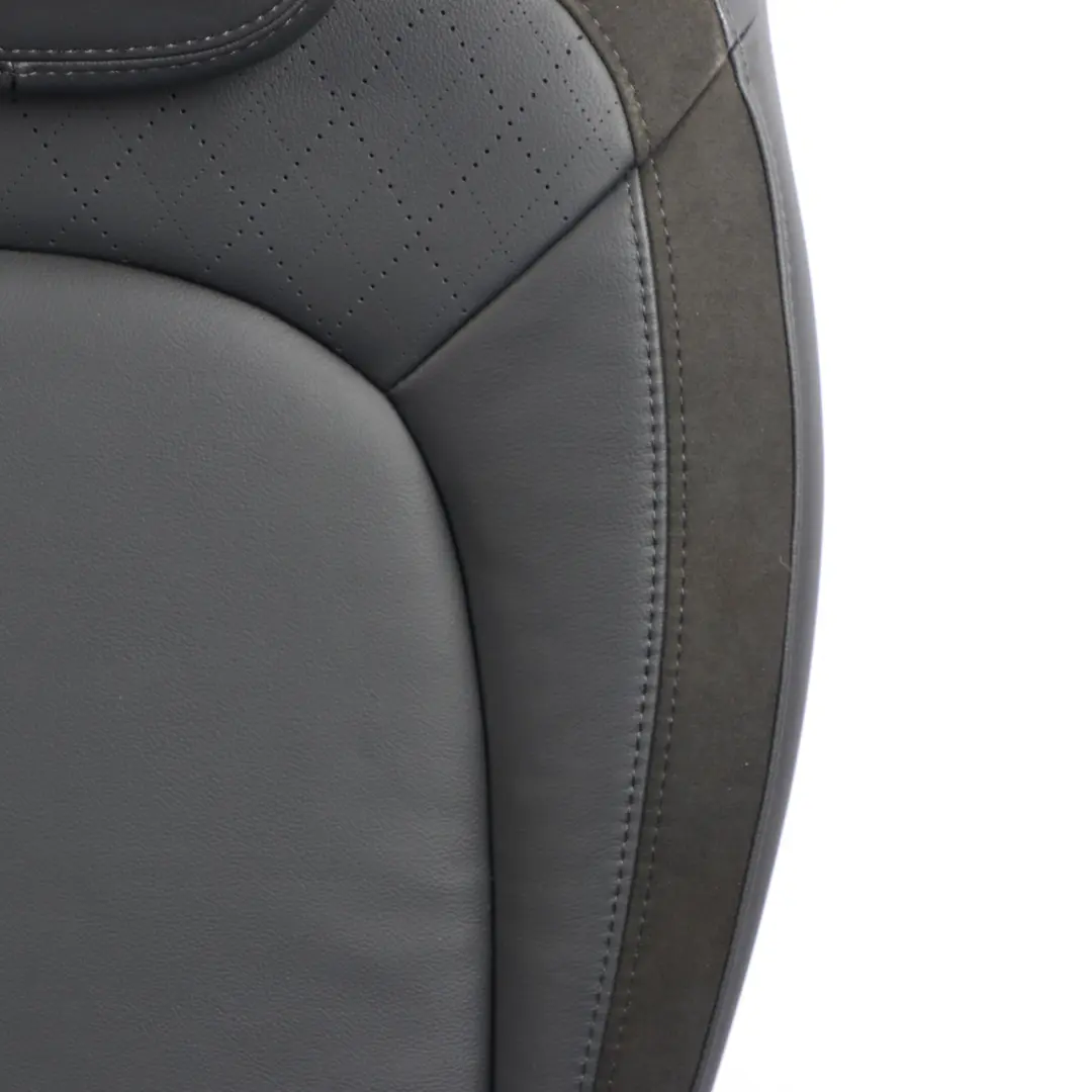 Mini F60 Rear Seat Left Right N/O/S Backrest Leather Cross Punch Carbon Black - SKU 7939347/7939348 - Part number 7939347/7939348