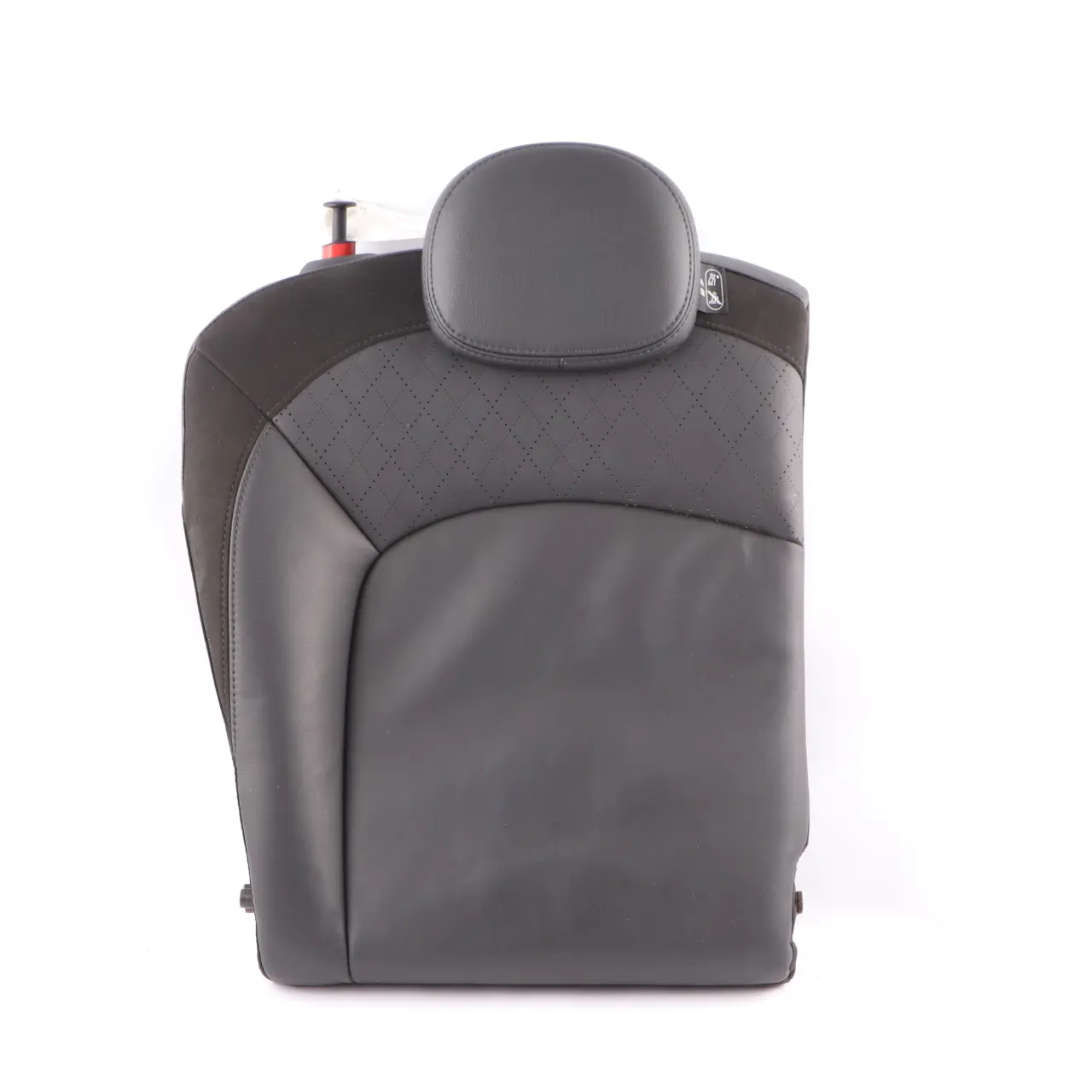 Mini F56 Sedile posteriore destro Schienale in pelle Carbon Black Cross Punch