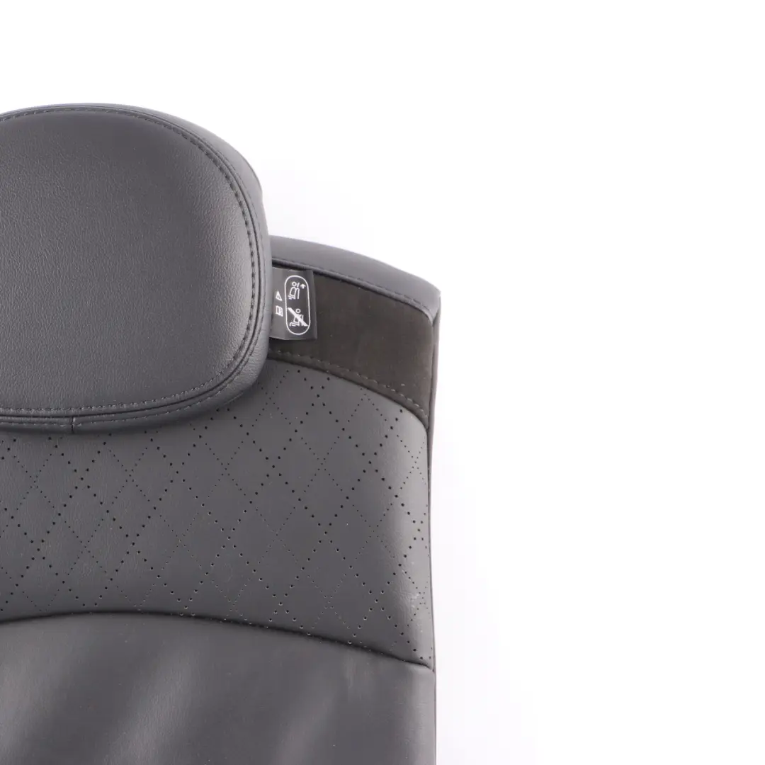 Right O/S Seat Backrest Leather Carbon Black Cross Punch to Mini F56 Rear with Part number 7939752 Mini F56 Rear Right O/S Seat Backrest Leather Carbon Black Cross Punch - SKU 7939752 - Part number 7939752