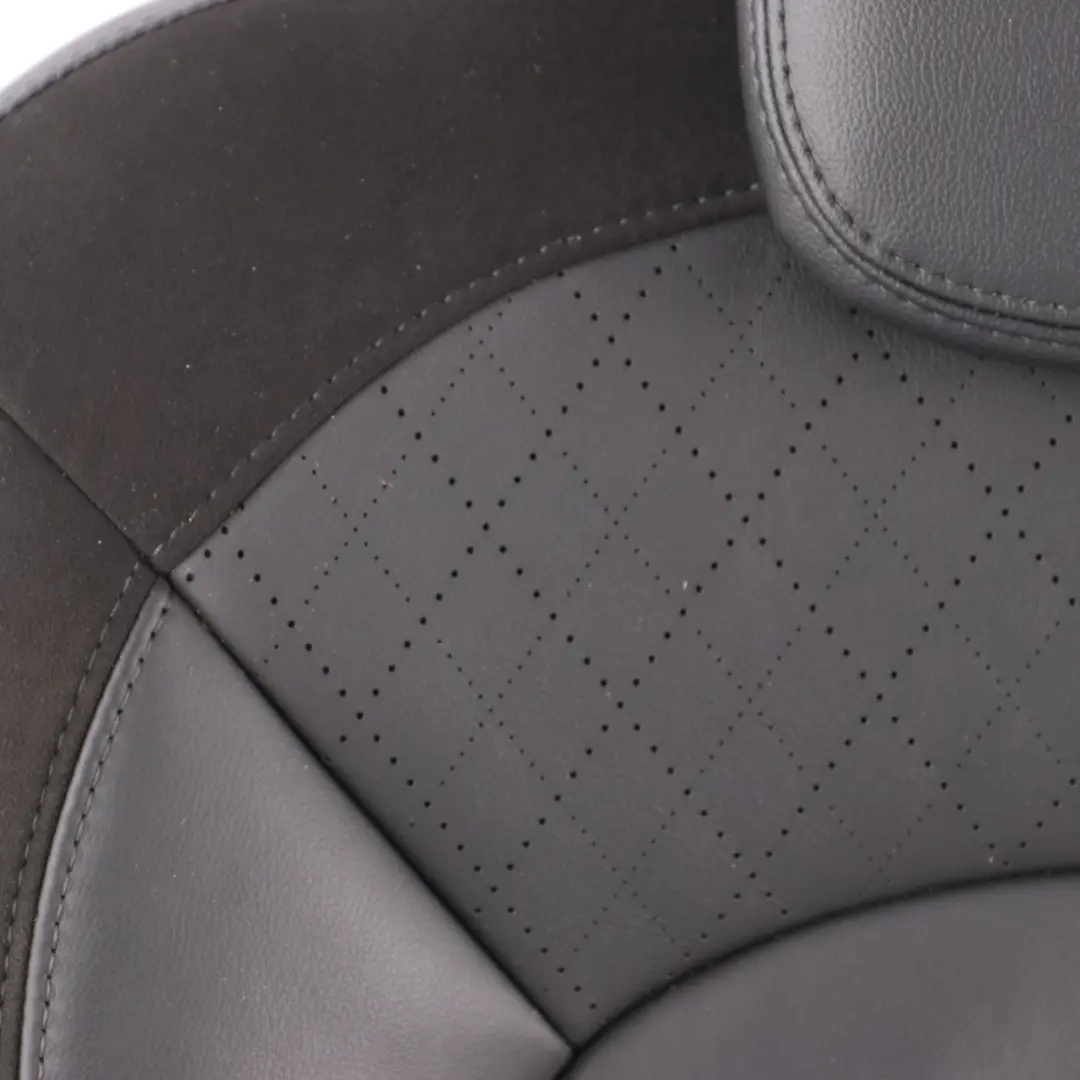 Mini F56 Rear Right O/S Seat Backrest Leather Carbon Black Cross Punch - SKU 7939752 - Part number 7939752