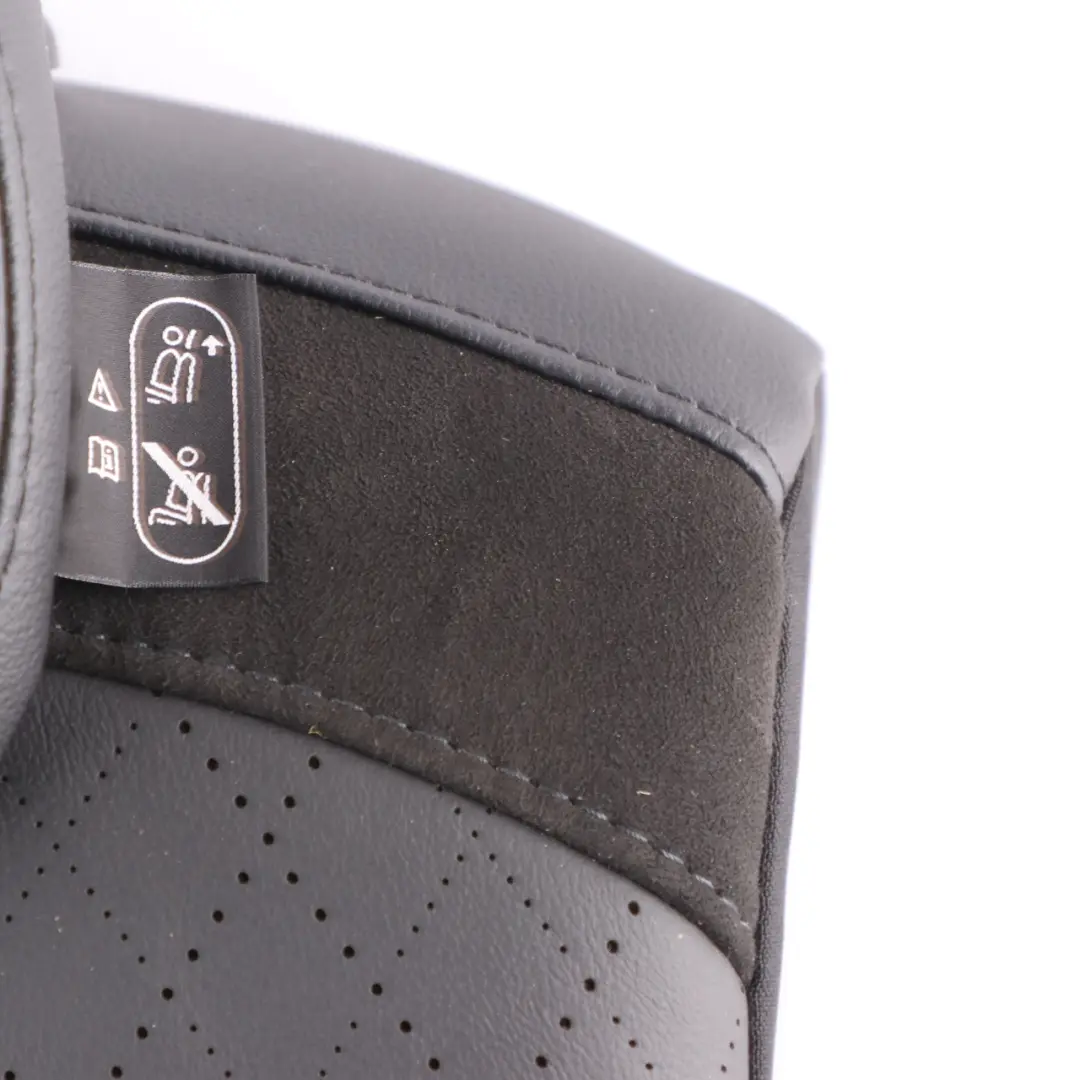 Right O/S Seat Backrest Leather Carbon Black Cross Punch to Mini F56 Rear with Part number 7939752 Mini F56 Rear Right O/S Seat Backrest Leather Carbon Black Cross Punch - SKU 7939752 - Part number 7939752