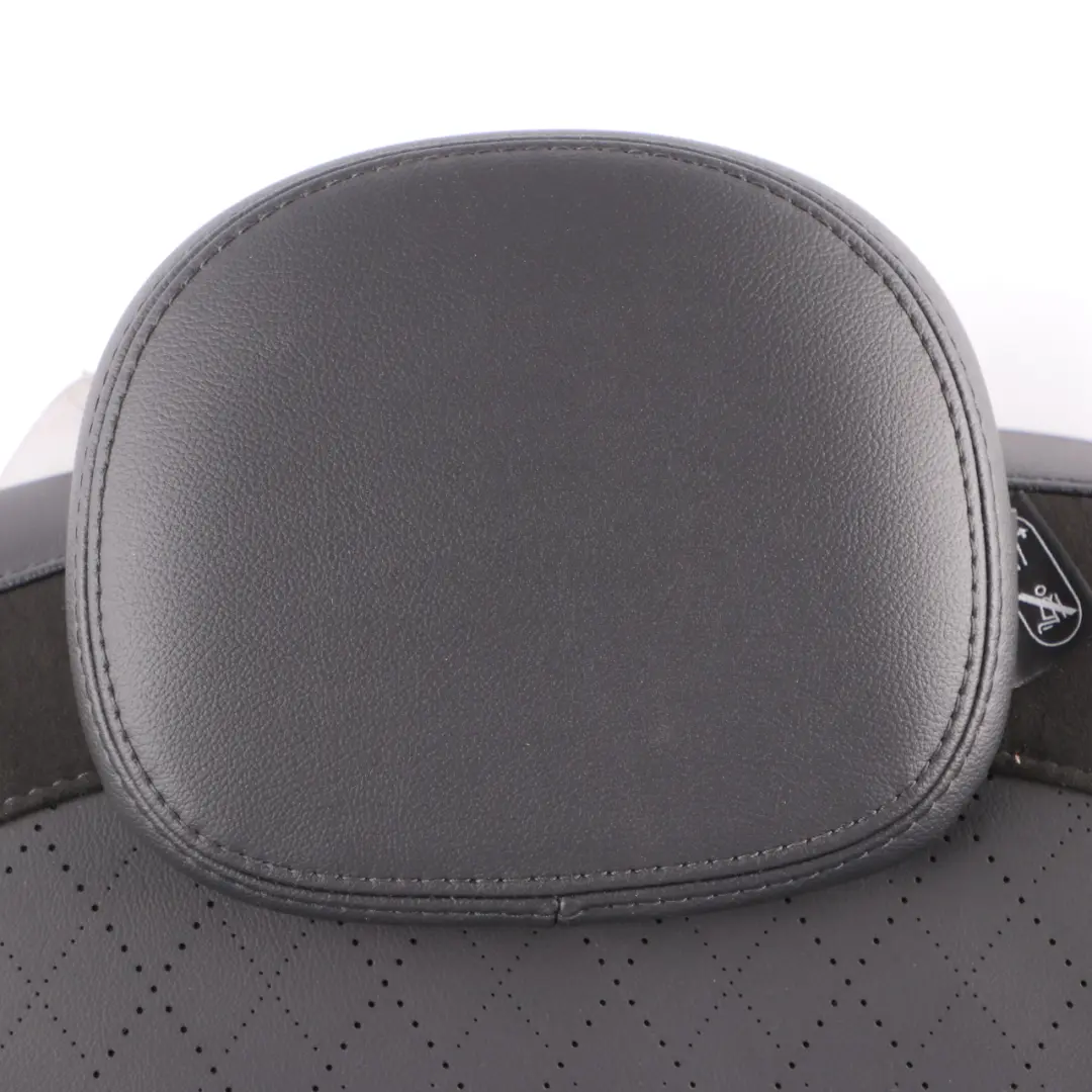 Left N/S Seat Backrest Leather Carbon Black Cross Punch to Mini F56 Rear with Part number 7939771 Mini F56 Rear Left N/S Seat Backrest Leather Carbon Black Cross Punch - SKU 7939771 - Part number 7939771