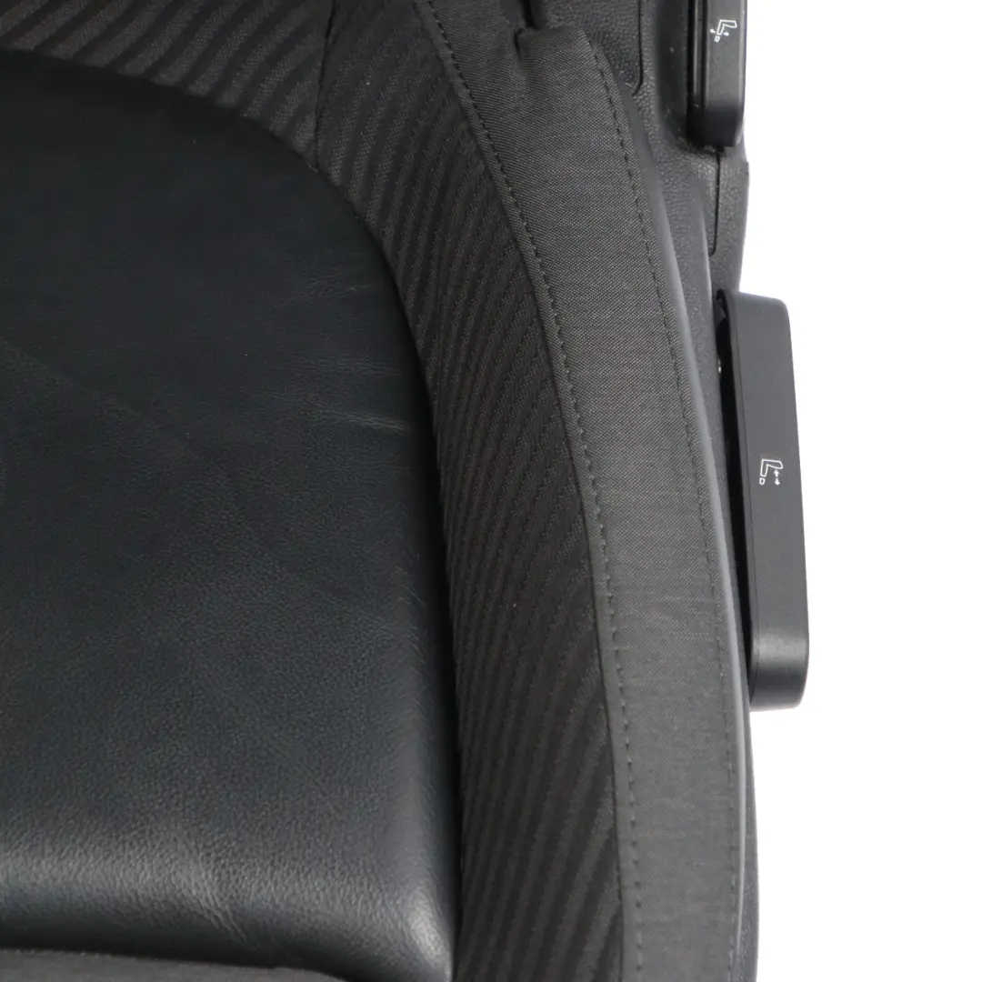 Sedile sportivo riscaldato anteriore sinistro pelle corda nero carbonio per Mini F60 con numero di parte 7939781 Mini F60 Sedile sportivo riscaldato anteriore sinistro pelle corda nero carbonio - SKU 7939781-1 - Numero di parte 7939781