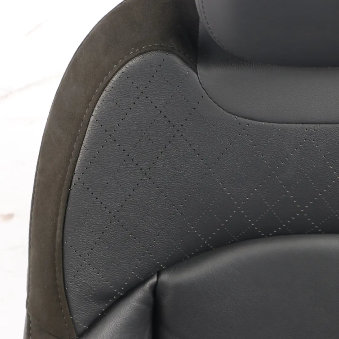 Mini F55 Front Seat Sport Left N/S Heated Leather Cross Punch Carbon Black - SKU 7939855-1 - Part number 7939855