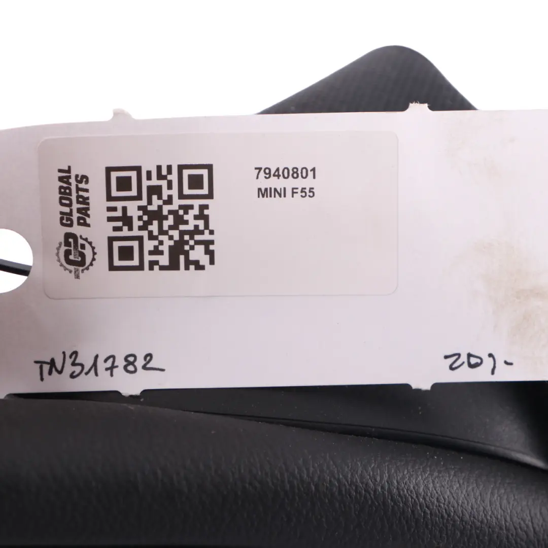 Backrest Rear Left N/S Back Cover Leather Cross Punch Carbon Black to Mini F55 Seat with Part number 7940801 Mini F55 Seat Backrest Rear Left N/S Back Cover Leather Cross Punch Carbon Black - SKU 7940801 - Part number 7940801