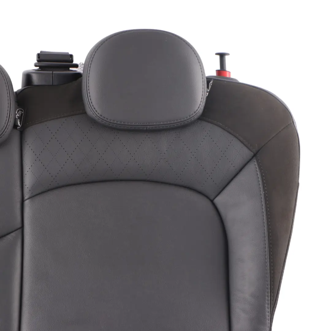Mini F55 Seat Backrest Rear Left N/S Back Cover Leather Cross Punch Carbon Black - SKU 7940801 - Part number 7940801