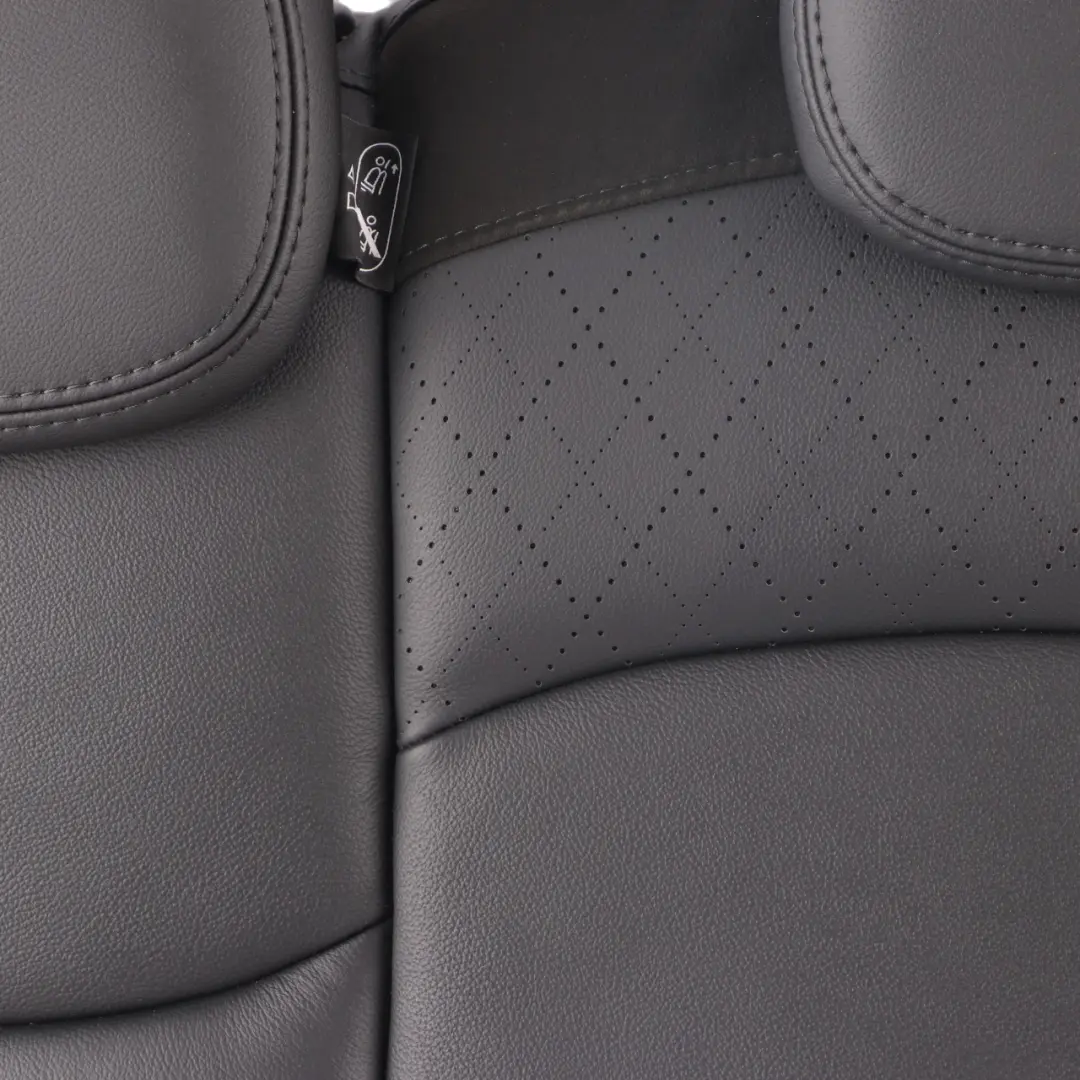 Mini F55 Seat Backrest Rear Left N/S Back Cover Leather Cross Punch Carbon Black - SKU 7940801 - Part number 7940801
