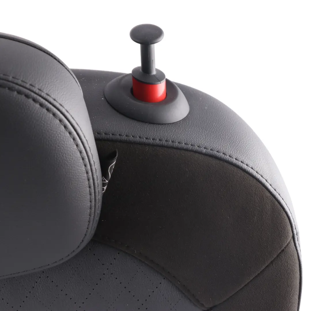 Mini F55 Seat Backrest Rear Left N/S Back Cover Leather Cross Punch Carbon Black - SKU 7940801 - Part number 7940801