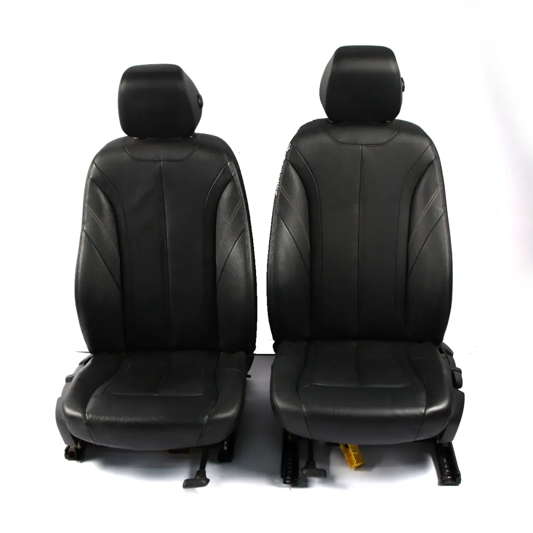 Leather Seats Black / Exclusive Seam Front Rear Seat Set with Door Cards to BMW F30 with Part number 7941261 BMW F30 Leather Seats Black / Exclusive Seam Front Rear Seat Set with Door Cards - SKU 7941261-1 - Part number 7941261