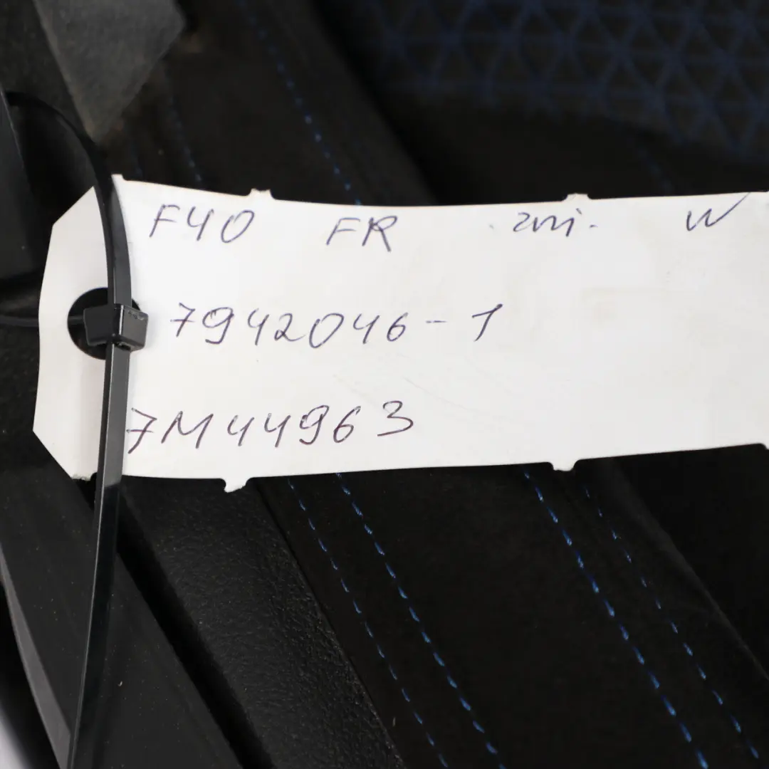 BMW F40 M135i Front Seat Right O/S Heated Interior Cloth Trigon Alcantara Black - SKU 7942046-1 - Part number 7942046