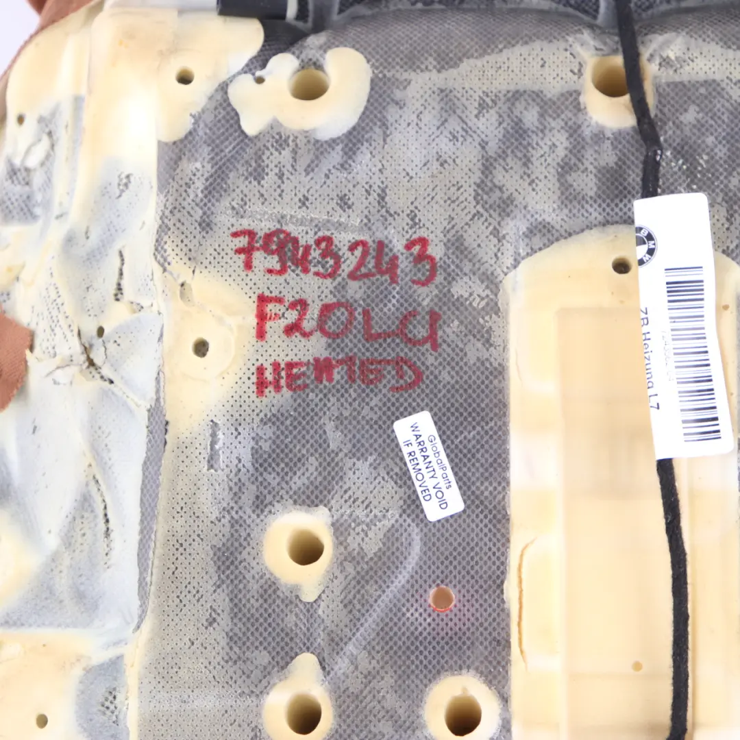 Front Left Right N/O/S Heated Sport Seat Cognac Leather to BMW F20 F30 Seat Cover with Part number 7943243 BMW F20 F30 Seat Cover Front Left Right N/O/S Heated Sport Seat Cognac Leather - SKU 7943243 - Part number 7943243