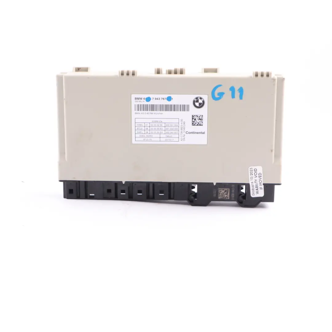 Control Module Unit 6135 to BMW G11 Seat with Part number 7943767 BMW G11 Seat Control Module Unit 6135 - SKU 7943767 - Part number 7943767