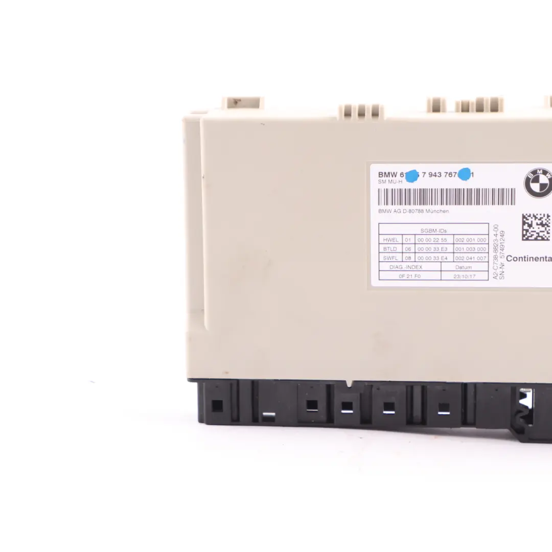 Control Module Unit 6135 to BMW G11 Seat with Part number 7943767 BMW G11 Seat Control Module Unit 6135 - SKU 7943767 - Part number 7943767