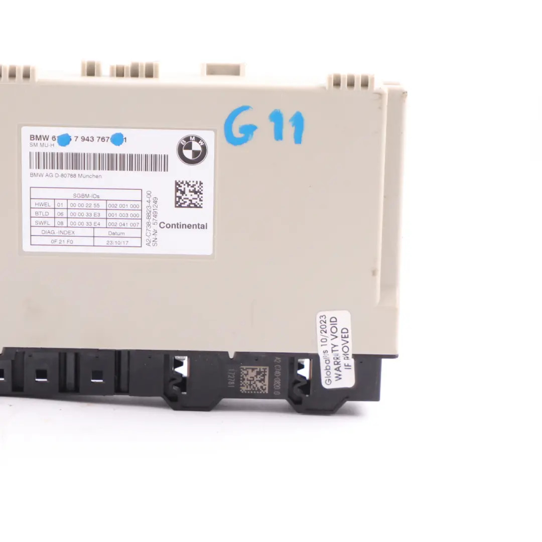 Control Module Unit 6135 to BMW G11 Seat with Part number 7943767 BMW G11 Seat Control Module Unit 6135 - SKU 7943767 - Part number 7943767