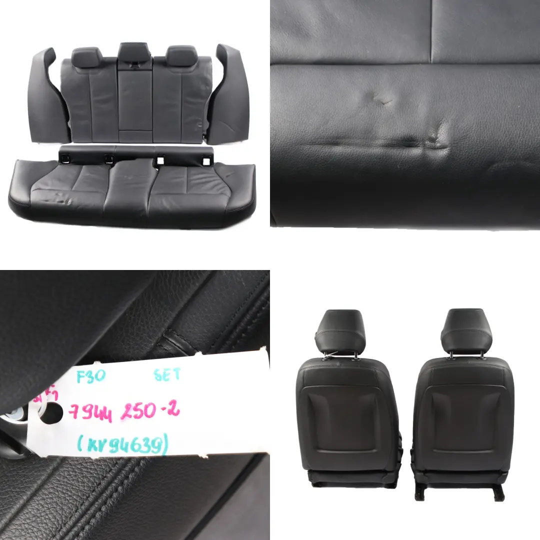 Seats BMW F30 M Sport Black Leather Interior Front Rear Seat Folding Backrest to with Part number 7944250 Seats BMW F30 M Sport Black Leather Interior Front Rear Seat Folding Backrest - SKU 7944250-2 - Part number 7944250