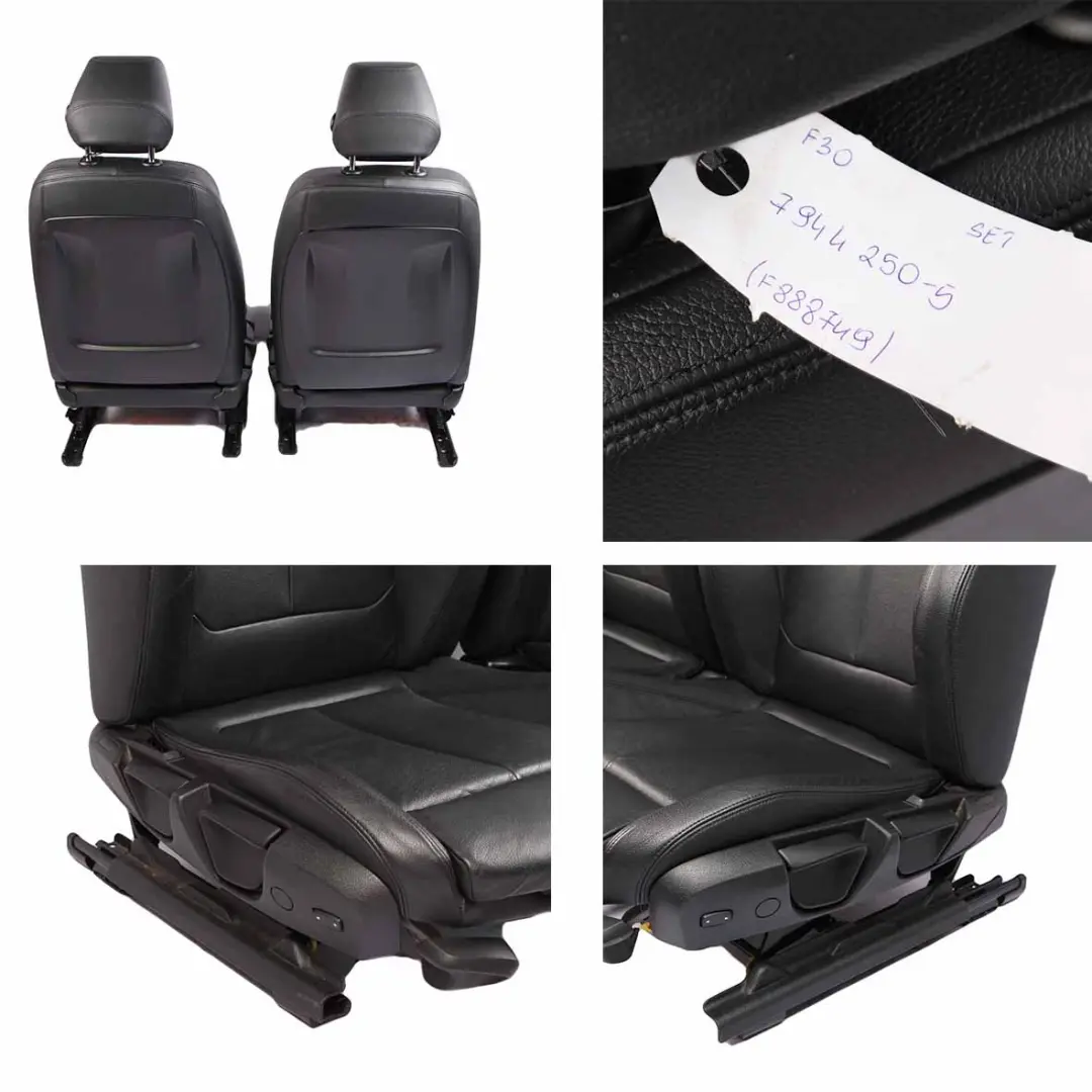 Leather Seats BMW F30 Saloon M Sport Black Interior Front Rear Seat Backrest to with Part number 7944250 Leather Seats BMW F30 Saloon M Sport Black Interior Front Rear Seat Backrest - SKU 7944250-5 - Part number 7944250