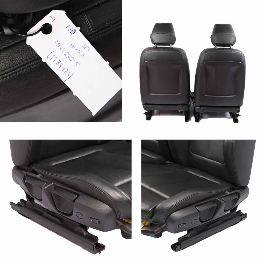  Seats BMW F30 M Sport Black Heated Leather Interior Front Rear Seat Folding - SKU 7944250-6 - Part number 7944250