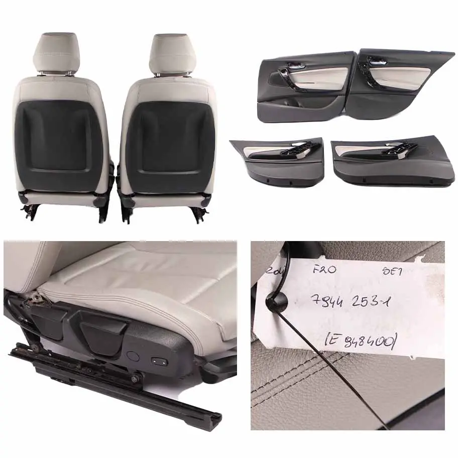 Leather Seats BMW F20 Dakota Everestgrau Interior Set Seat with Door Cards to with Part number 7944253 Leather Seats BMW F20 Dakota Everestgrau Interior Set Seat with Door Cards - SKU 7944253-1 - Part number 7944253