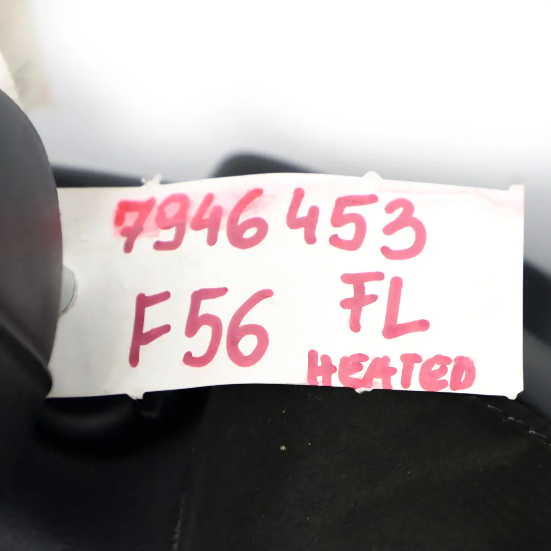 Asiento Delantero Sport Izquierdo Calefactable Tela Cuero Carbono Negro para Mini F56 con número de pieza 7946453 Mini F56 Asiento Delantero Sport Izquierdo Calefactable Tela Cuero Carbono Negro - SKU 7946453 - Número de pieza 7946453