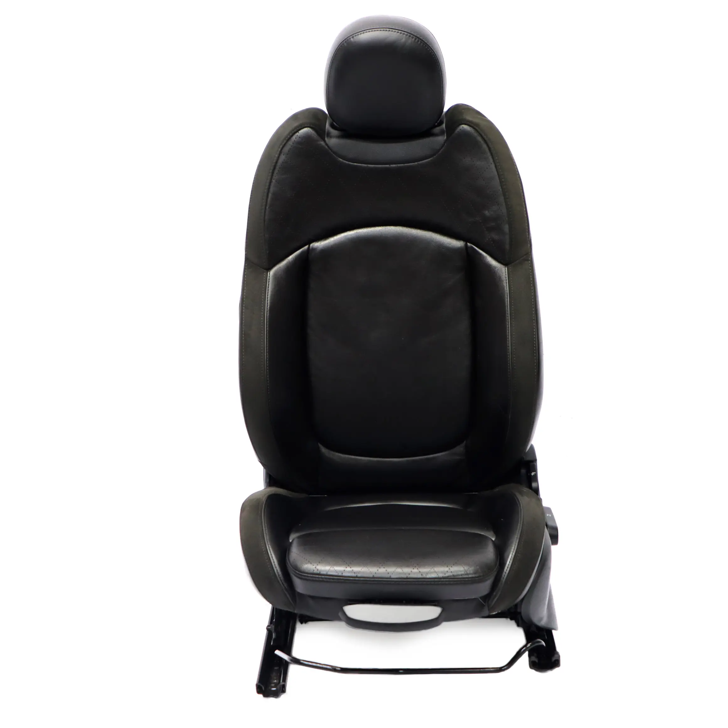Mini F56 Sedile Anteriore Sportivo Sinistro Riscaldato Panno Pelle Nero Carbonio
