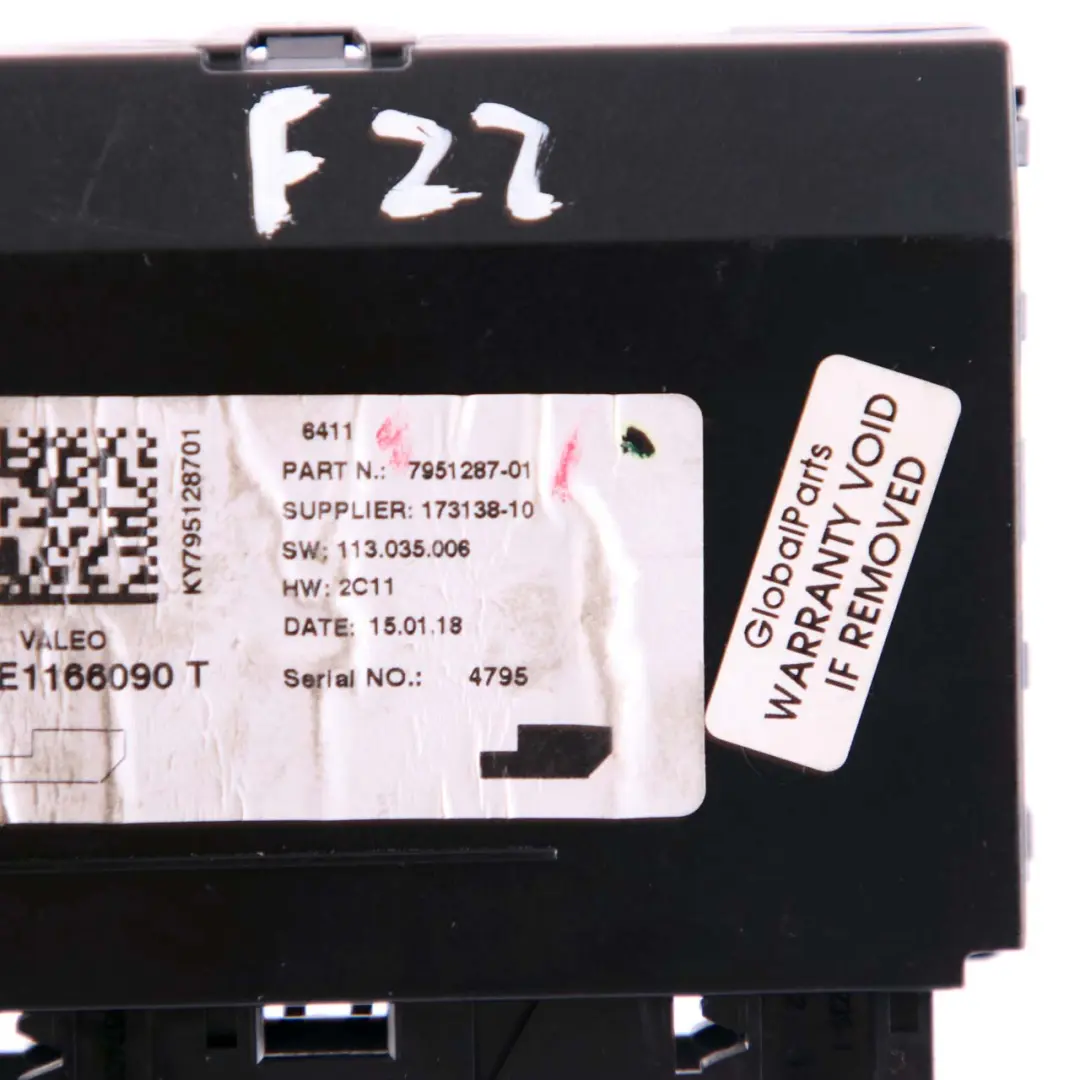 BMW 1 3 Series F20 F30 Mini F55 F56 Control Unit Air Conditioning Module - SKU 7951287 - Part number 7951287
