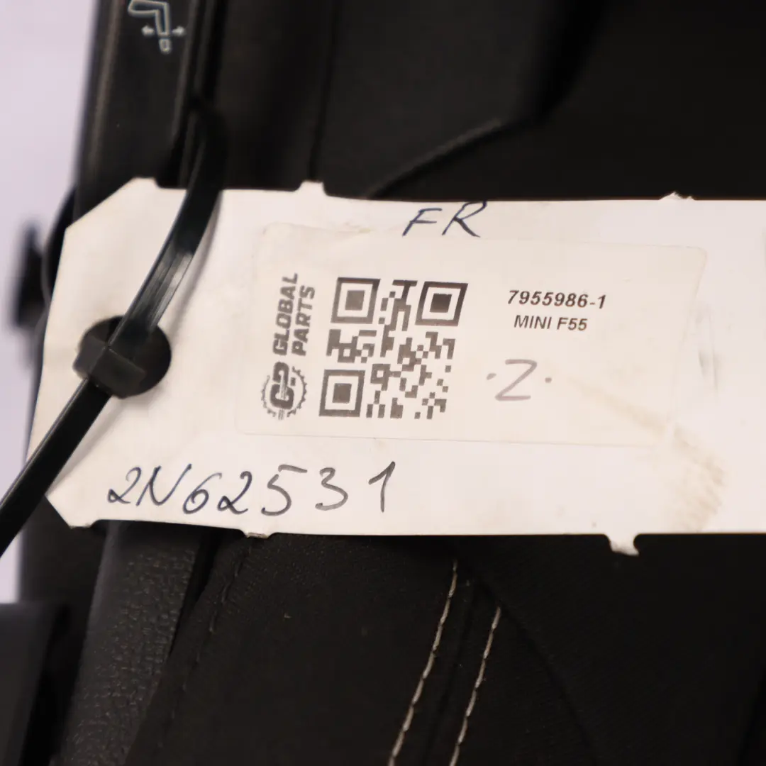 Front Seat Right O/S Heated Cloth Fabric Dinamica Carbon Black to Mini F55 JCW with Part number 7955986 Mini F55 JCW Front Seat Right O/S Heated Cloth Fabric Dinamica Carbon Black - SKU 7955986-1 - Part number 7955986
