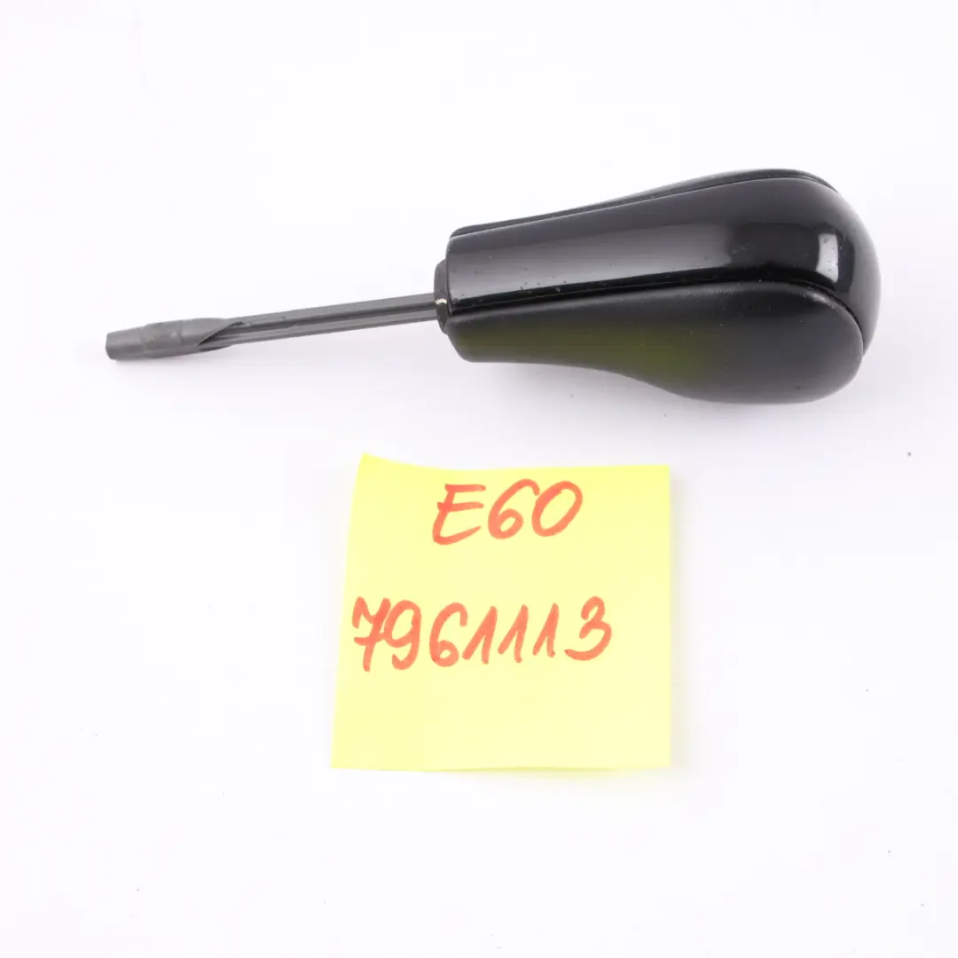 Gear Knob BMW E60 E61 Automatic Ring Shift Lever Handle Wood Piano Black - SKU 7961113 - Part number 7961113