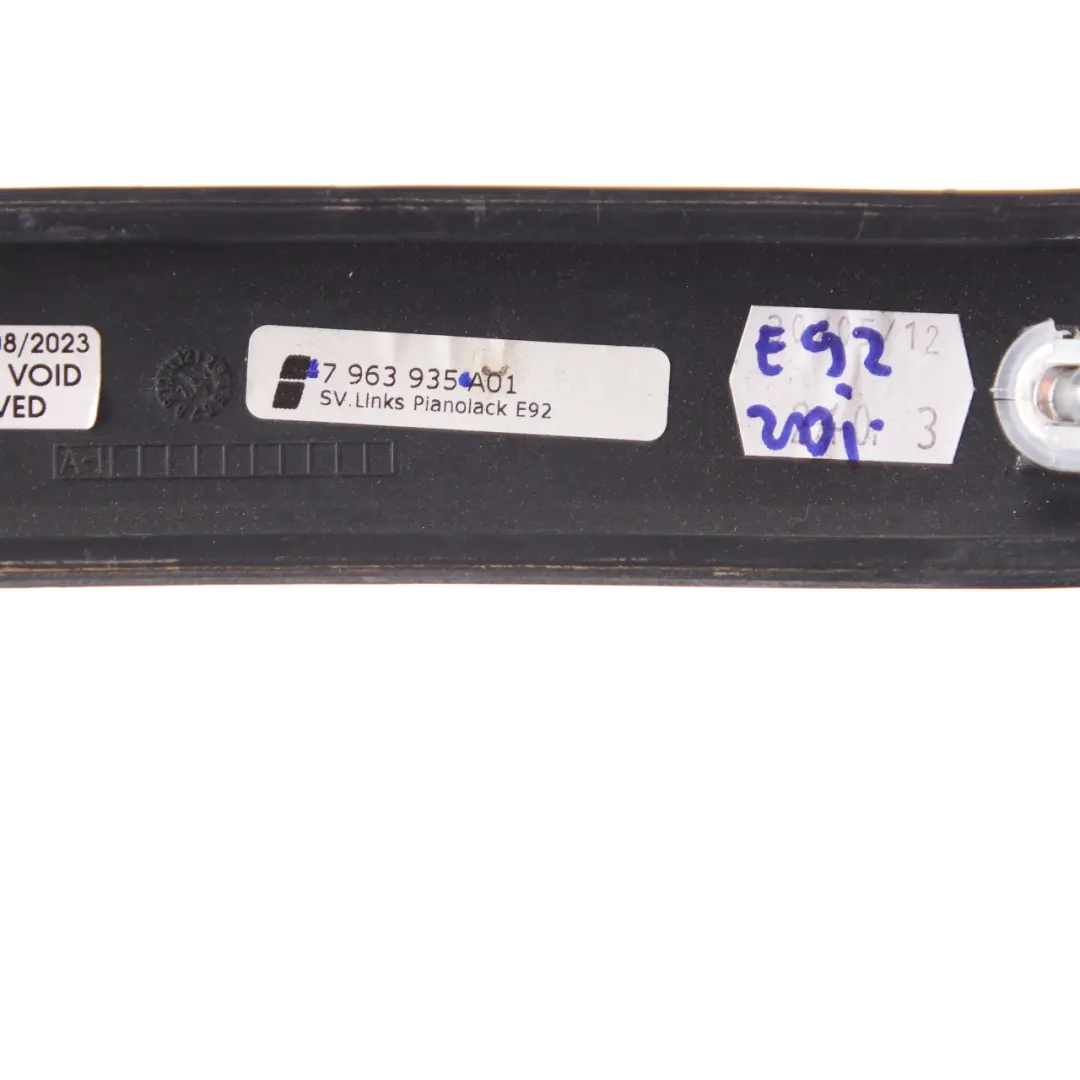BMW E92 E93 Decor Strip Trim Cover Panel Rear Left N/S Piano Black - SKU 7963935 - Part number 7963935