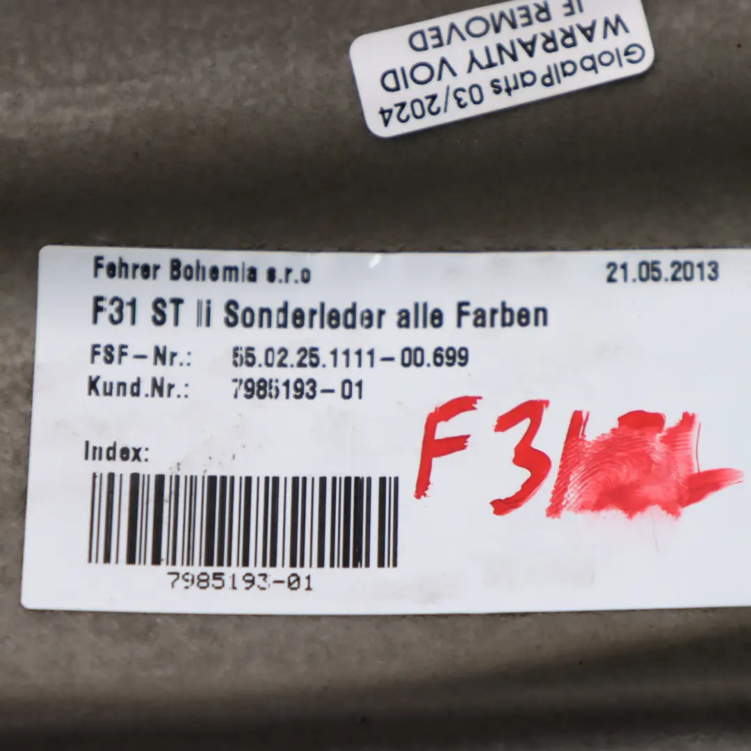 Rücksitzbank Links Seitenverkleidung Sonderleder Beige für BMW F31 Touring mit Teilenummer 7985193 BMW F31 Touring Rücksitzbank Links Seitenverkleidung Sonderleder Beige - SKU 7985193 - Teilenummer 7985193