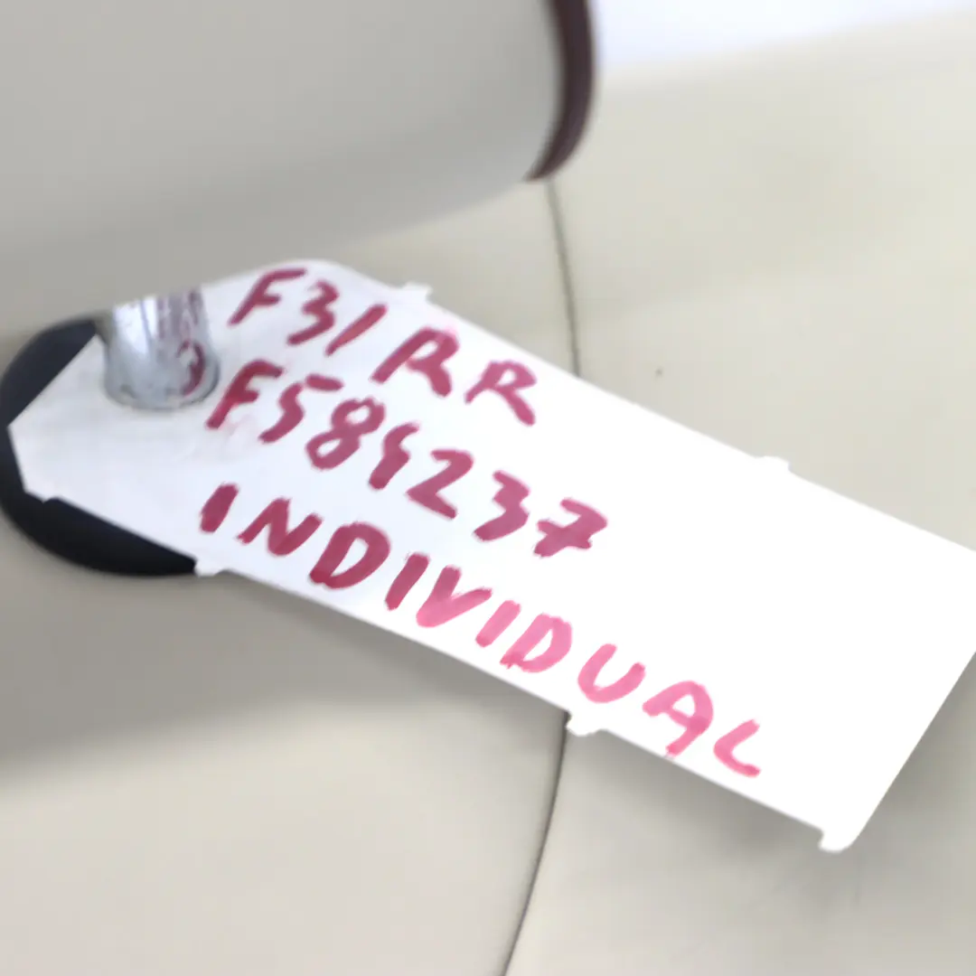 BMW F31 Touring Oparcie Kanapy Prawe Tylne Skóra Beżowa Indywidualna - SKU 7985194 - Numer Części 7985194