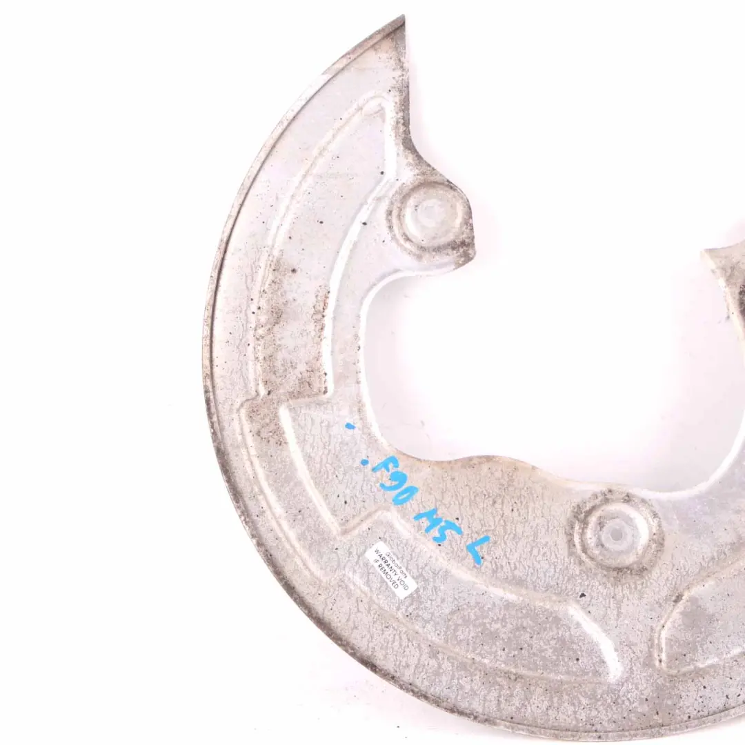 Brake Disc Plate BMW F90 M5 Rear Left N/S Brake Protection Plate Cover to with Part number 7991045 Brake Disc Plate BMW F90 M5 Rear Left N/S Brake Protection Plate Cover - SKU 7991045 - Part number 7991045