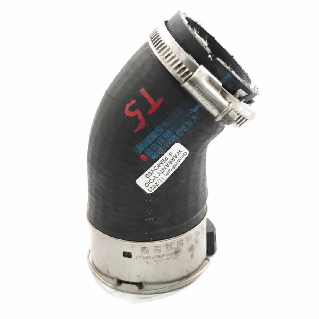 Intake Pipe Hose to Volkswagen VW T5 Diesel Intercooler Turbo Air with Part number 7E0145708 Volkswagen VW T5 Diesel Intercooler Turbo Air Intake Pipe Hose - SKU 7E0145708 - Part number 7E0145708