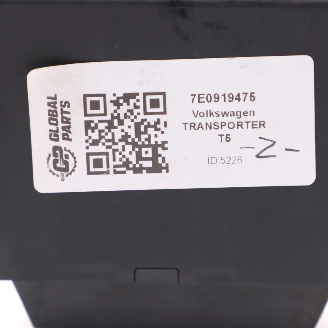 Parking Aid Control Module Unit Volkswagen Transporter T5 - SKU 7E0919475 - Part number 7E0919475