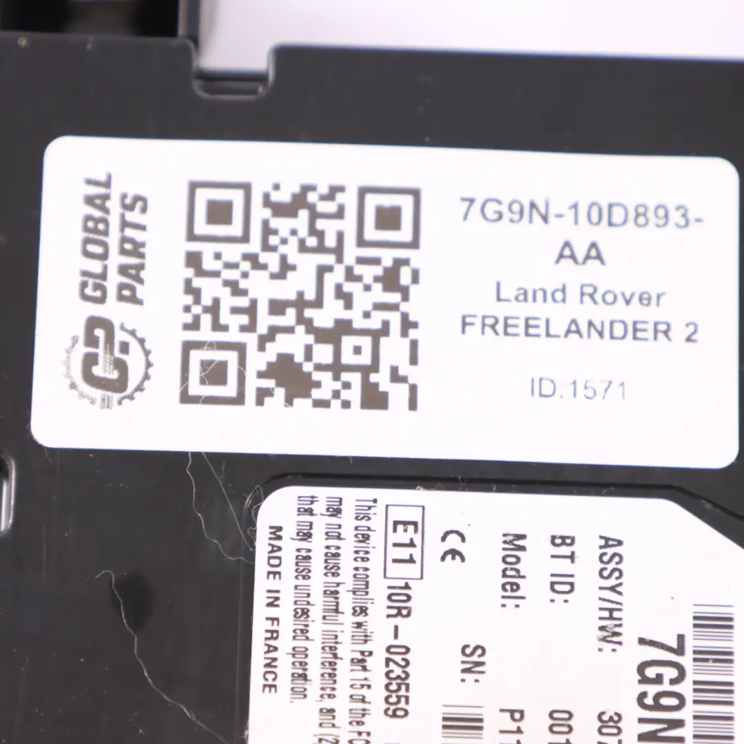 Sterownik Moduł Bluetooth do Land Rover Freelander 2 o numerze 7G9N-10D893 Land Rover Freelander 2 Sterownik Moduł Bluetooth - SKU 7G9N-10D893-AA - Numer Części 7G9N-10D893