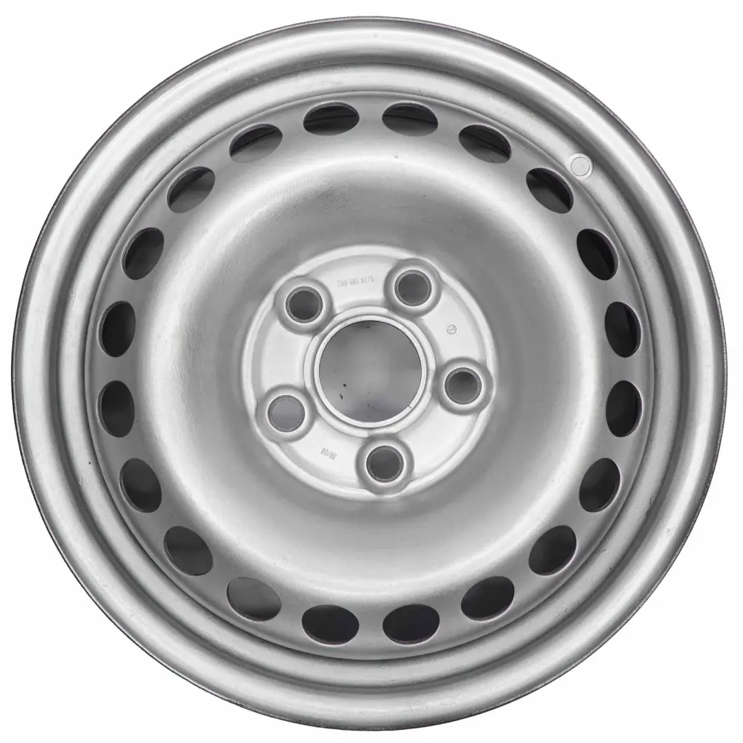 Silber Stahlfelge 16" 6,5J ET:51 5x120 für VW Volkswagen T5 mit Teilenummer 7H06010270 VW Volkswagen T5 Silber Stahlfelge 16" 6,5J ET:51 5x120 - SKU 7H0601027D - Teilenummer 7H06010270