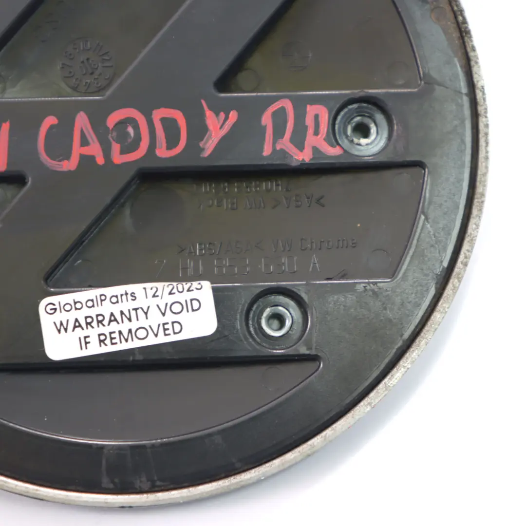 Heckkofferraum Abzeichen Kofferraum Emblem Logo Chrom für VW Caddy MK 3 mit Teilenummer 7H0853630A VW Caddy MK 3 Heckkofferraum Abzeichen Kofferraum Emblem Logo Chrom - SKU 7H0853630A - Teilenummer 7H0853630A