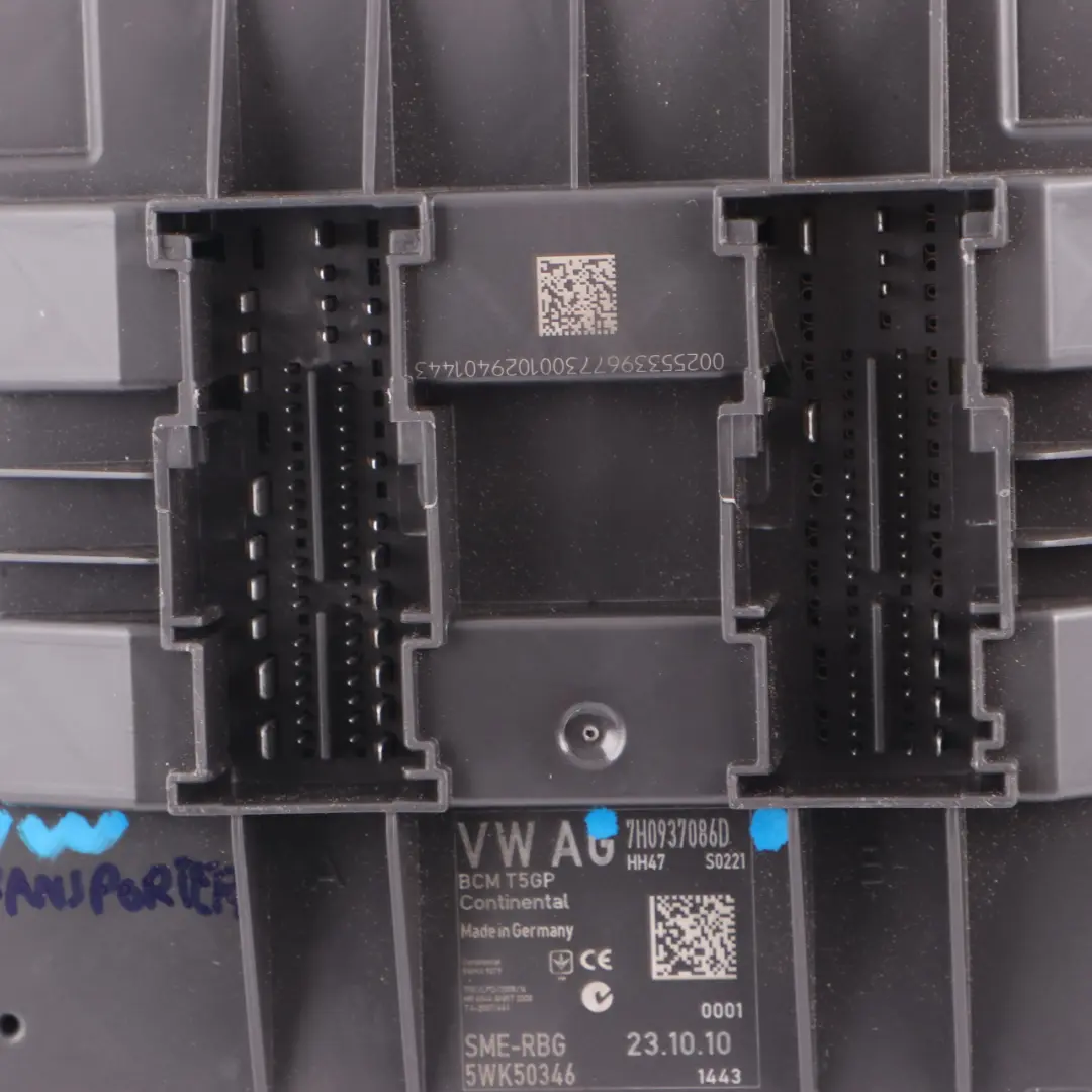 Body Control Module BCM Control Unit to VW Volkswagen Transporter T5 with Part number 7H0937086D VW Volkswagen Transporter T5 Body Control Module BCM Control Unit - SKU 7H0937086D - Part number 7H0937086D