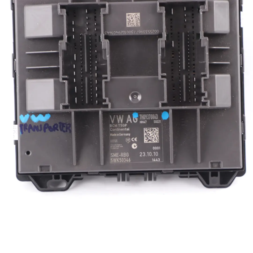 VW Volkswagen Transporter T5 Body Control Module BCM Control Unit - SKU 7H0937086D - Part number 7H0937086D