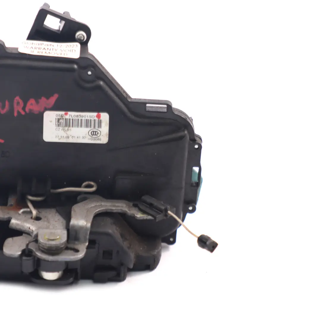 Cerradura Puerta Trasera Izquierda Pestillo Mecanismo para VW Touran 1T con número de pieza 7L0839015D VW Touran 1T Cerradura Puerta Trasera Izquierda Pestillo Mecanismo - SKU 7L0839015D - Número de pieza 7L0839015D