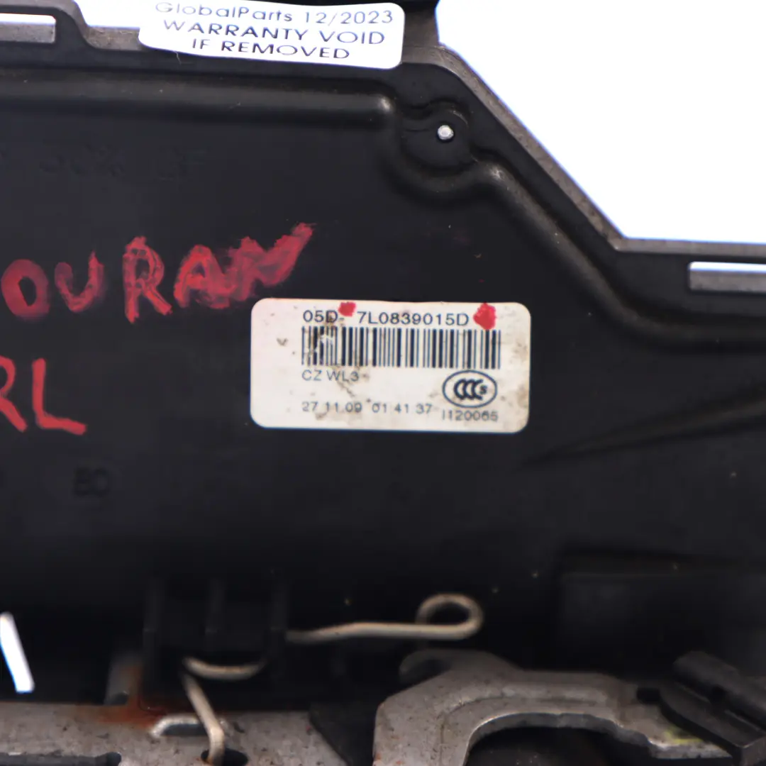 VW Touran 1T Cerradura Puerta Trasera Izquierda Pestillo Mecanismo - SKU 7L0839015D - Número de pieza 7L0839015D