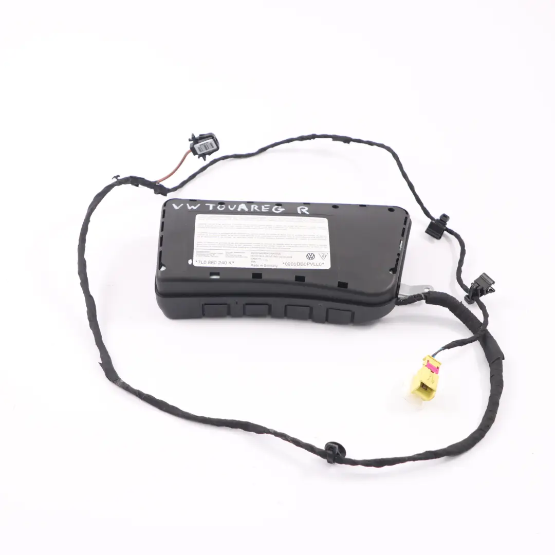 Module d'airbag latéral du siège avant droit pour Volkswagen Touareg à propos du numéro de pièce 7L0880240K Volkswagen Touareg Module d'airbag latéral du siège avant droit - SKU 7L0880240K - Numéro de pièce 7L0880240K