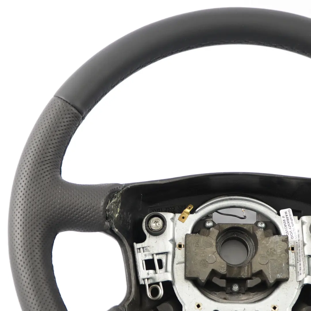 VW Volkswagen Sharan Seat Alhambra NEW Black Leather Steering Wheel 7M3419091 - SKU 7M3419091BH-1 - Part number 7M3419091BH
