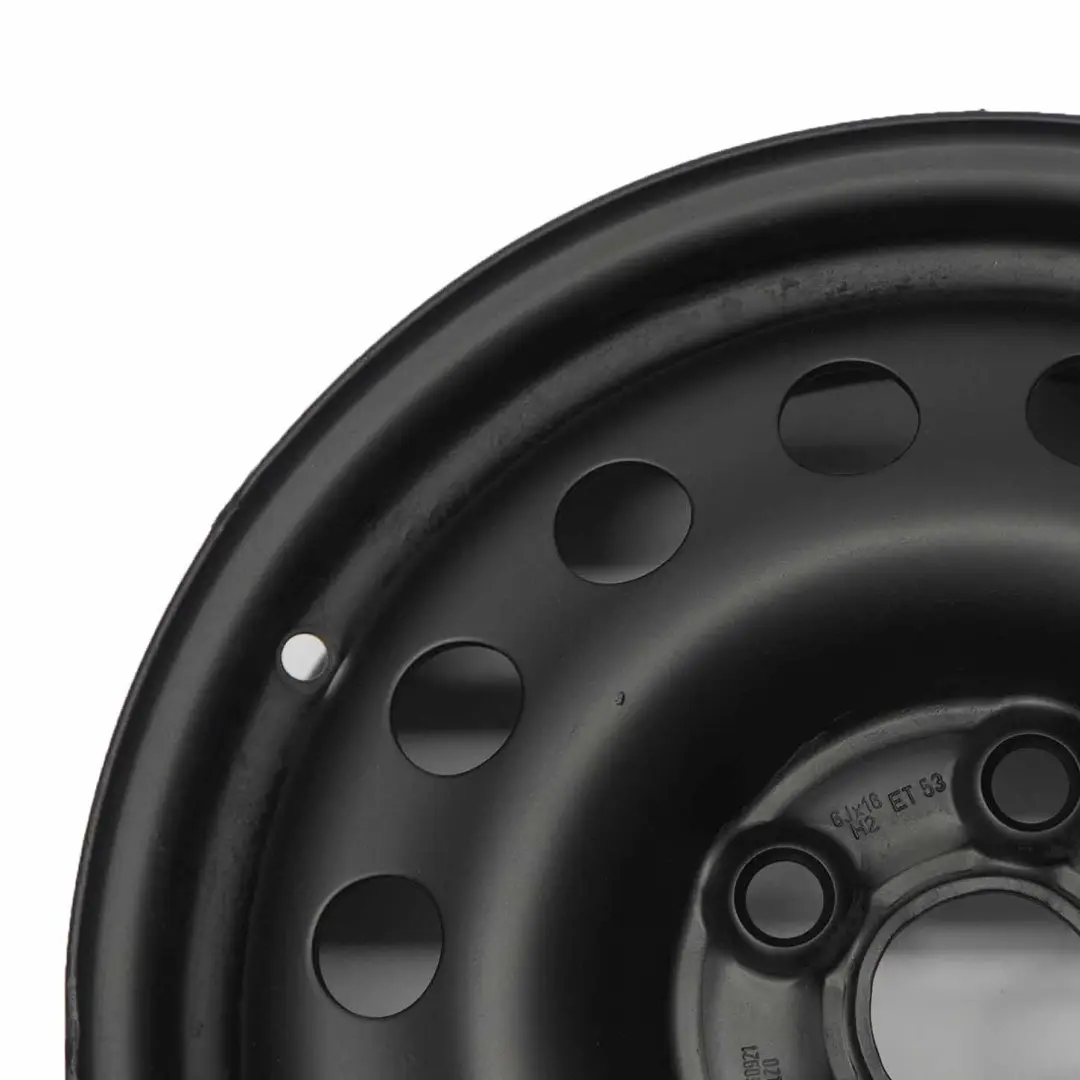  Ruota di scorta VW Sharan Nero Cerchio Acciaio R16 6J ET:53 - SKU 7M3601027F - Numero di parte 7M3601027F