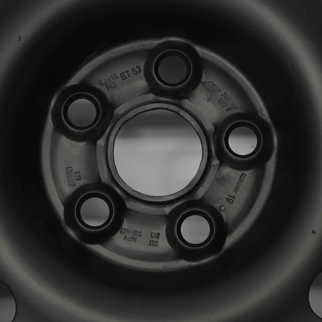  Ruota di scorta VW Sharan Nero Cerchio Acciaio R16 6J ET:53 - SKU 7M3601027F - Numero di parte 7M3601027F