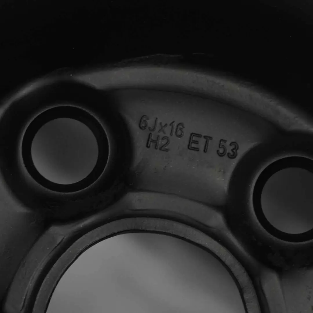 Roue de secours VW Sharan Noir Jante Acier R16 6J ET:53 pour à propos du numéro de pièce 7M3601027F Roue de secours VW Sharan Noir Jante Acier R16 6J ET:53 - SKU 7M3601027F - Numéro de pièce 7M3601027F