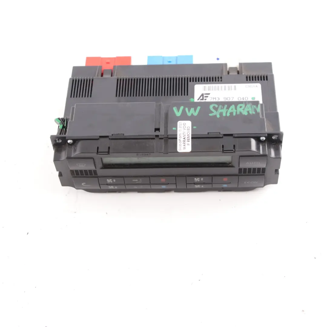 MK1 Air Conditioning Panel Climate Control Heater Module to VW Sharan with Part number 7M3907040 VW Sharan MK1 Air Conditioning Panel Climate Control Heater Module - SKU 7M3907040 - Part number 7M3907040