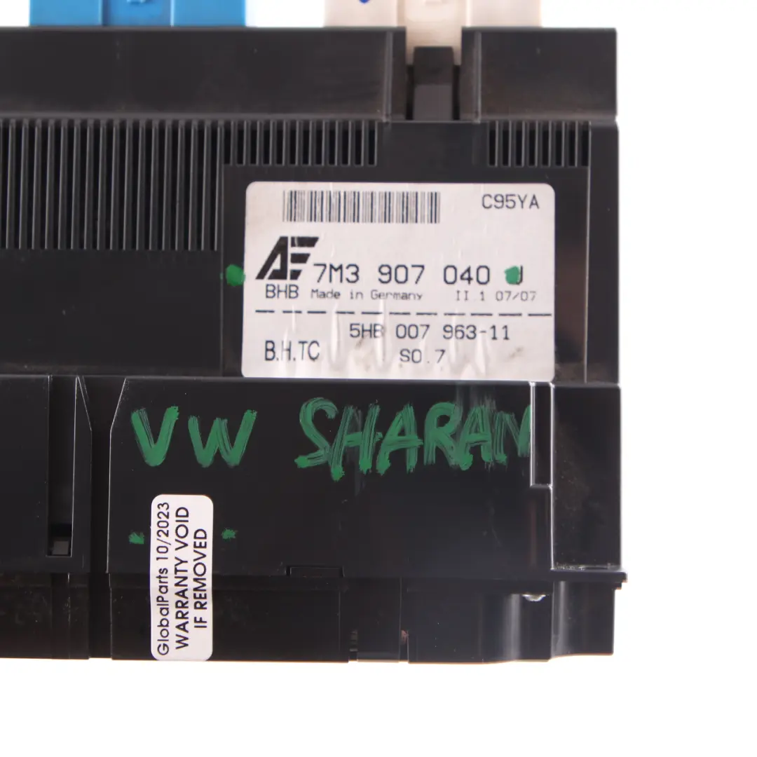 MK1 Air Conditioning Panel Climate Control Heater Module to VW Sharan with Part number 7M3907040 VW Sharan MK1 Air Conditioning Panel Climate Control Heater Module - SKU 7M3907040 - Part number 7M3907040